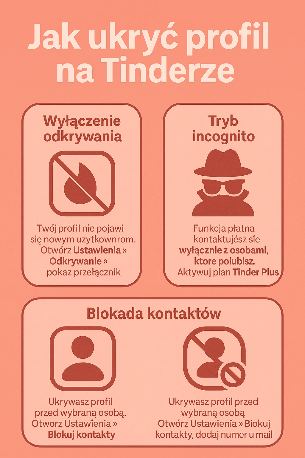 Jak ukryć profil na Tinderze